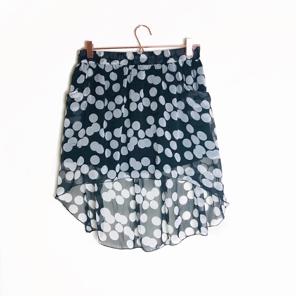 EUC Royal Love Polka Dot High Low Skirt L